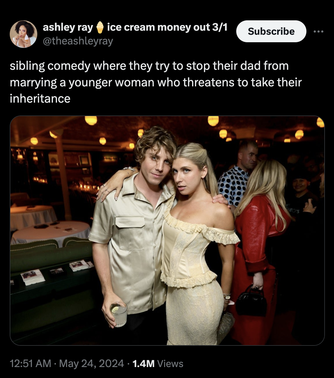 photo caption - ashley ray ice cream money out 31 Subscribe sibling comedy where they try to stop their dad from marrying a younger woman who threatens to take their inheritance 1.4M Views